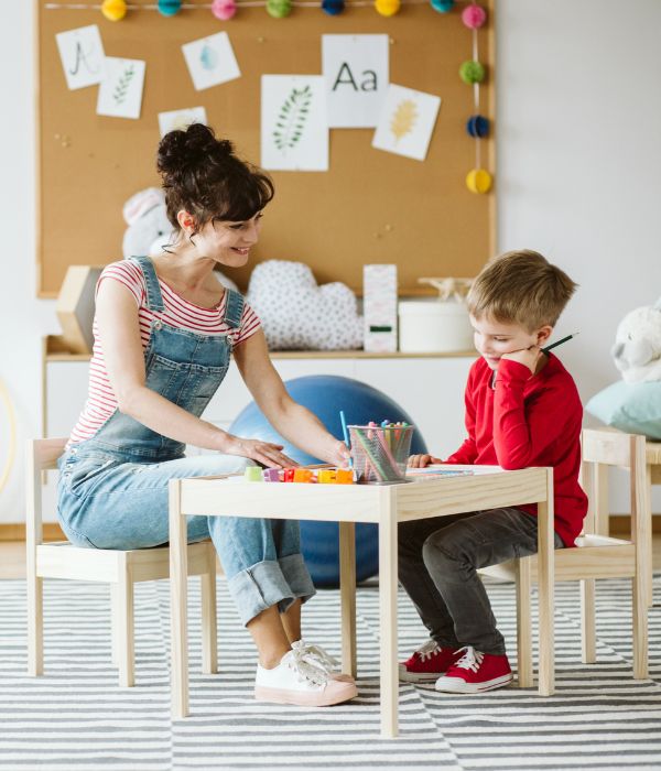 Bright, welcoming therapy space